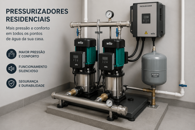 Pressurizadores no Alto de Pinheiros